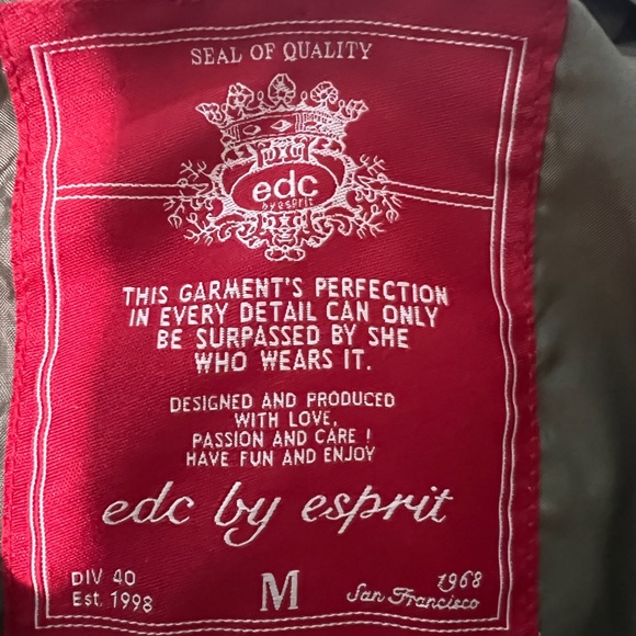 Vintage EDC by Esprit womens size M hooded jacket - Picture 4 of 11